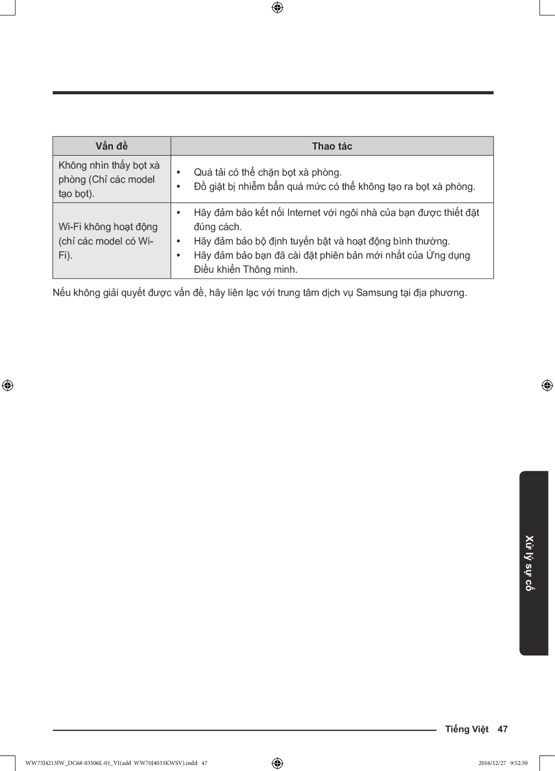 Samsung WW75J4213IW/SV manual Tiếng Việt 47 